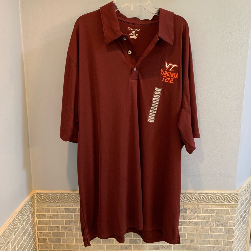 Virginia Tech Hokies Maroon Dri-Fit Type Polo, 2XL